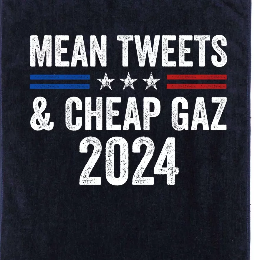 Mean Tweets And Cheap Gas Funny Donald Trump 2024 Platinum Collection Golf Towel