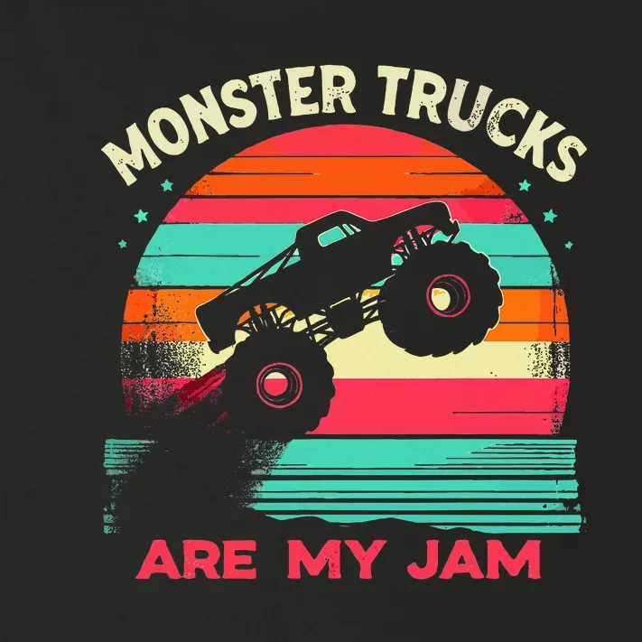 Monster Trucks Are My Jam Sunset Toddler Long Sleeve Shirt