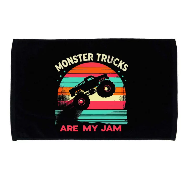 Monster Trucks Are My Jam Sunset Microfiber Hand Towel