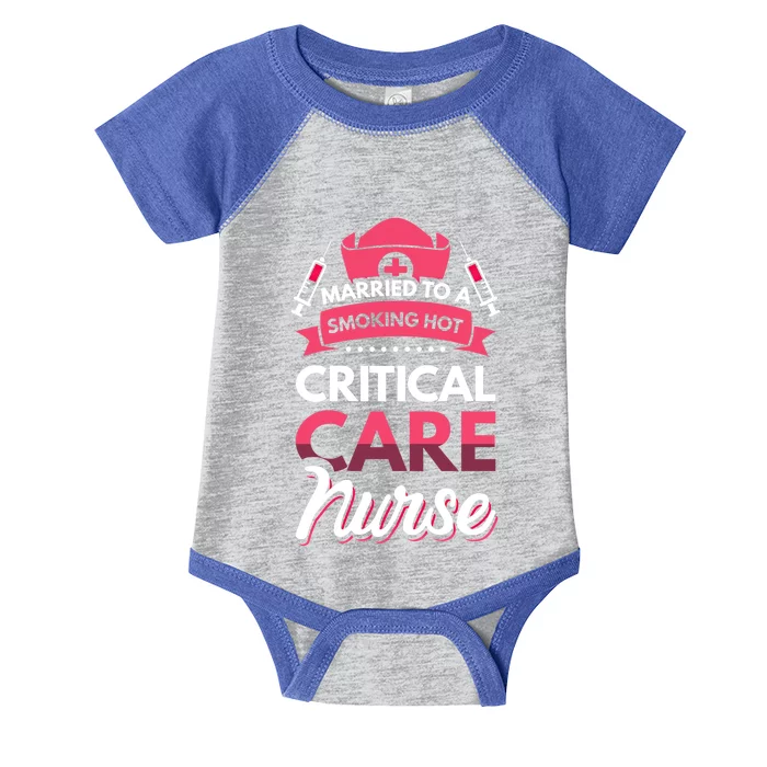 Married To A Critical Care Nurse Gift Infant Baby Jersey Bodysuit