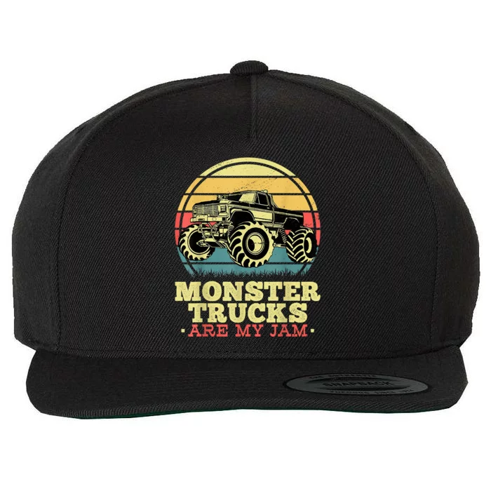 Monster Truck Are My Jam For Monster Truck Lovers Wool Snapback Cap