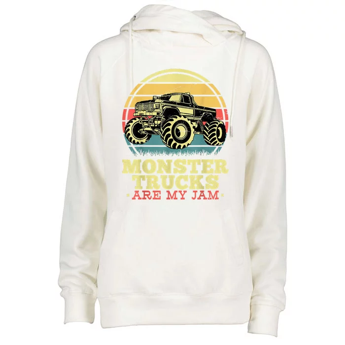 Monster Truck Are My Jam For Monster Truck Lovers Womens Funnel Neck Pullover Hood