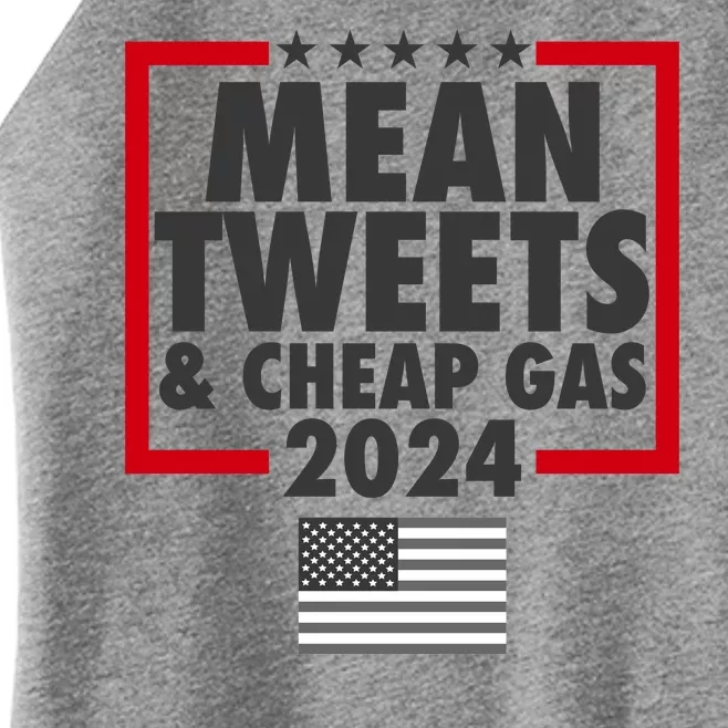 Mean Tweets And Cheap Gas Trump 2024 Women’s Perfect Tri Rocker Tank