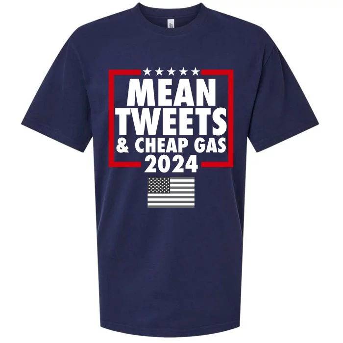 Mean Tweets And Cheap Gas Trump 2024 Sueded Cloud Jersey T-Shirt