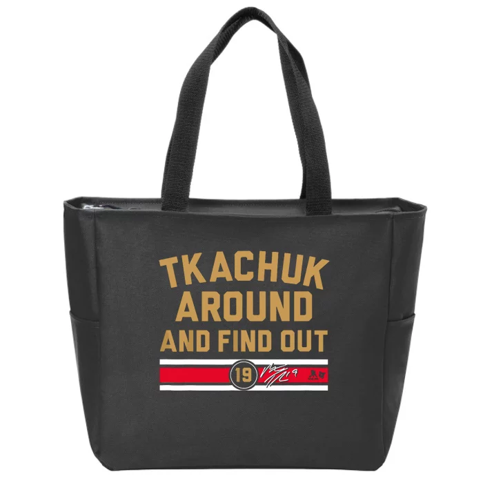 Matthew Tkachuk Around And Find Out Florida Hockey Zip Tote Bag