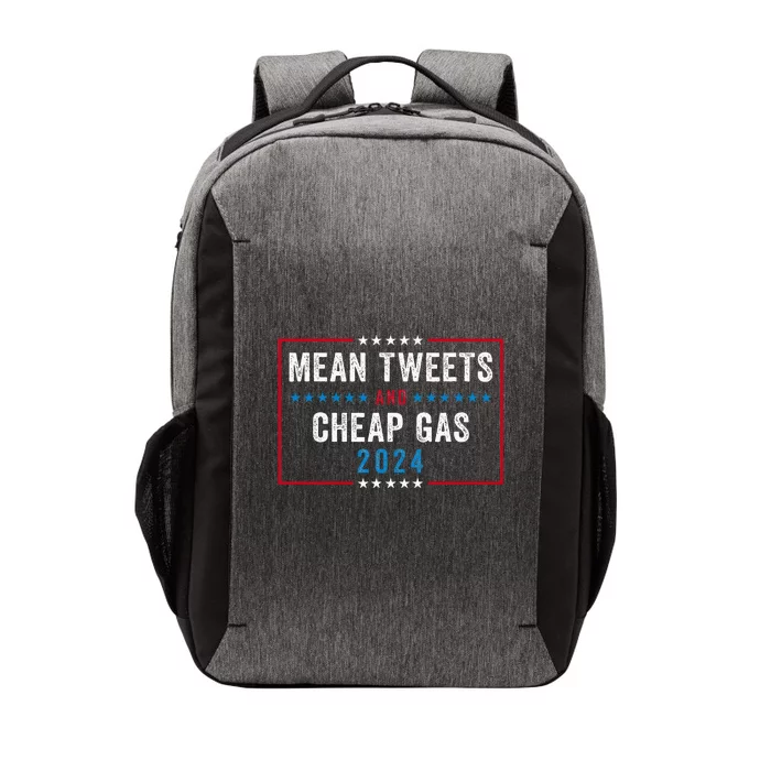 Mean Tweets And Cheap Gas Funny Election 2024 Vector Backpack