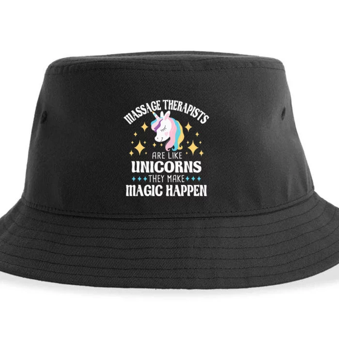 Massage Therapists Are Like Unicorns Massage Therapy LMT Sustainable Bucket Hat