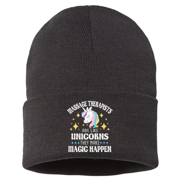 Massage Therapists Are Like Unicorns Massage Therapy LMT Sustainable Knit Beanie