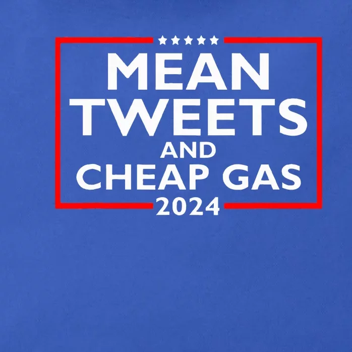 Mean Tweets And Cheap Gas Funny 2024 ProTrump Election Zip Tote Bag