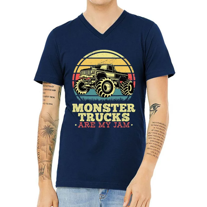 Monster Truck Are My Jam For Monster Truck Lovers V-Neck T-Shirt