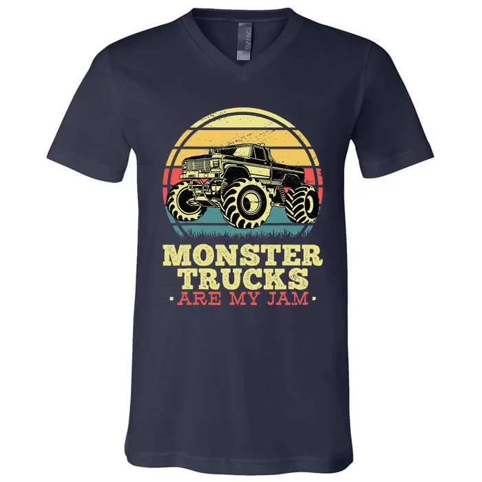 Monster Truck Are My Jam For Monster Truck Lovers V-Neck T-Shirt