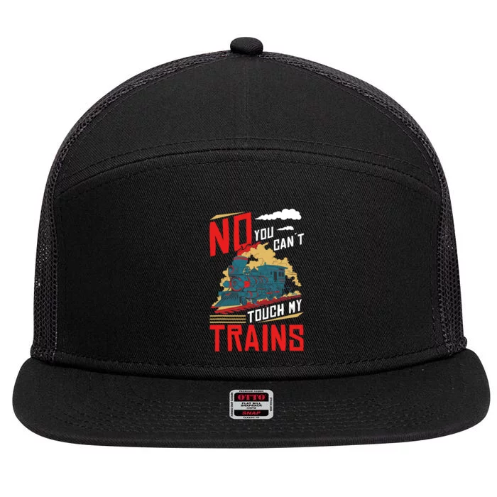 Model Train Accessories Railway Collecting Model Train Owner 7 Panel Mesh Trucker Snapback Hat