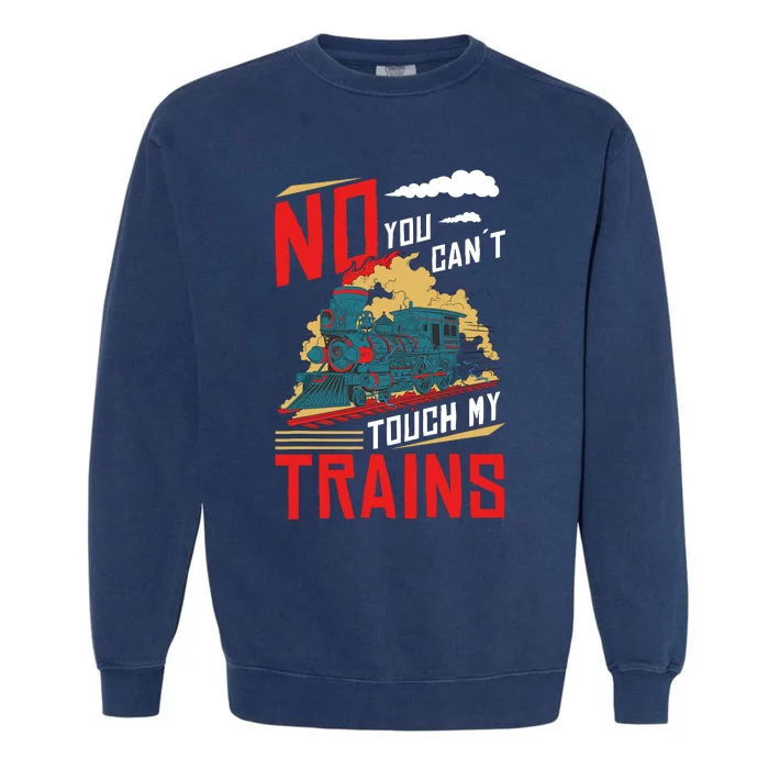 Model Train Accessories Railway Collecting Model Train Owner Garment-Dyed Sweatshirt