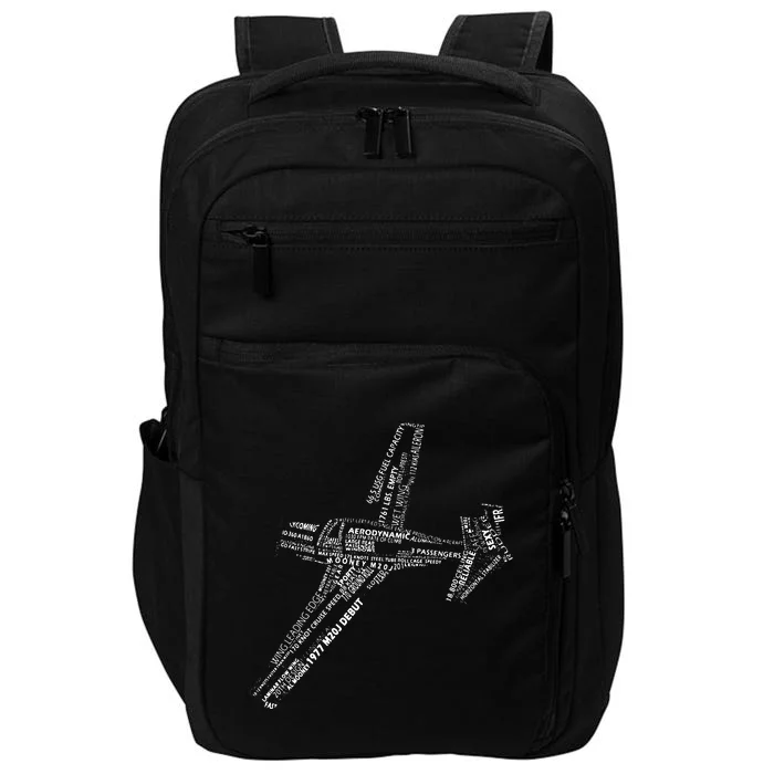 M20 Typography Airplane Aviation Pilot Impact Tech Backpack