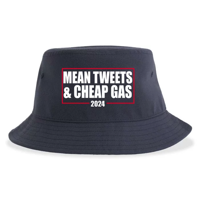 Mean Tweets And Cheap Gas 2024 Pro Trump Sustainable Bucket Hat