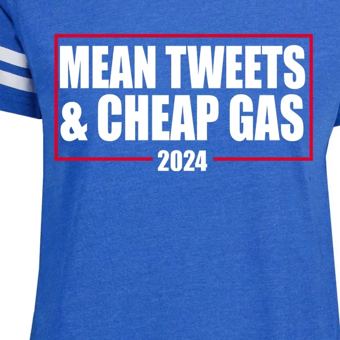 Mean Tweets And Cheap Gas 2024 Pro Trump Enza Ladies Jersey Football T-Shirt