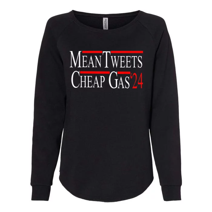 Mean Tweets And Cheap Gas 2024 Shirts Patriotic Pro Trump Womens California Wash Sweatshirt