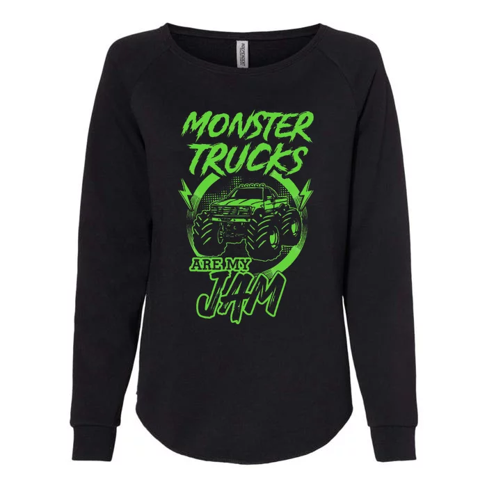 Monster Trucks Are My Jam Rally Womens California Wash Sweatshirt