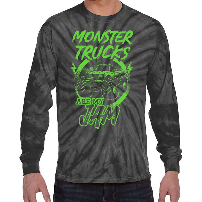 Monster Trucks Are My Jam Rally Tie-Dye Long Sleeve Shirt