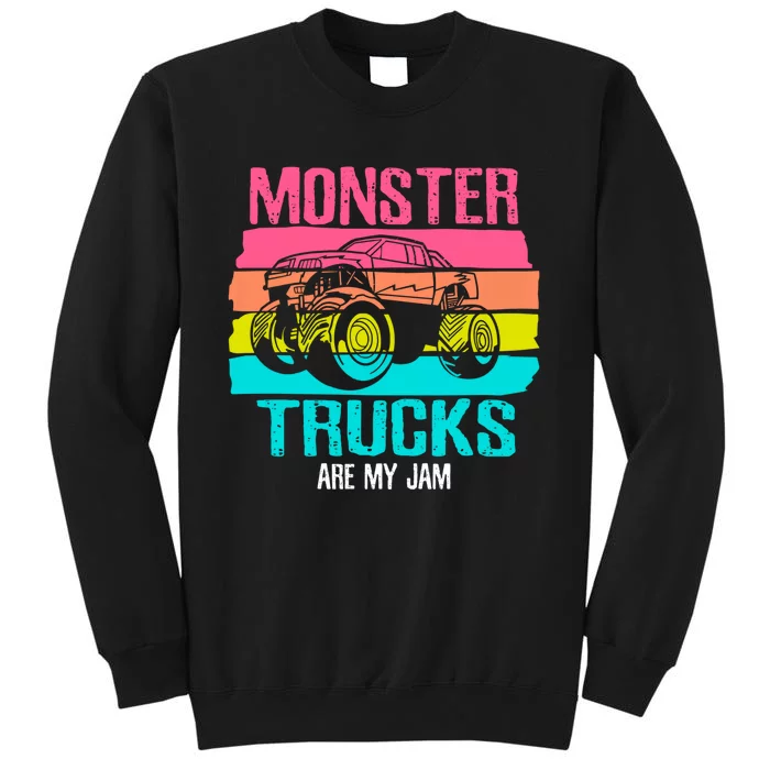 Monster Trucks Are My Jam Engines Truck Car Lovers Trucker Sweatshirt