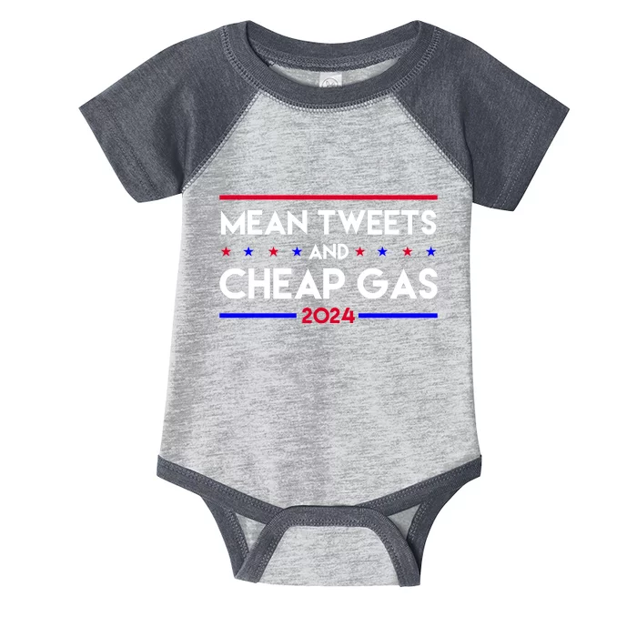 Mean Tweets And Cheap Gas 2024 Funny Political Infant Baby Jersey Bodysuit