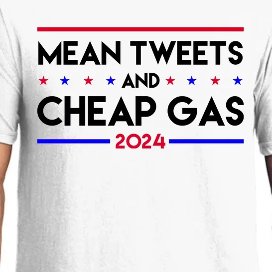 Mean Tweets And Cheap Gas 2024 Funny Political Pajama Set