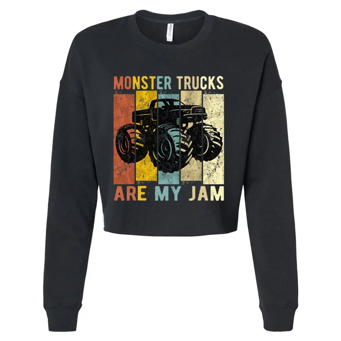 Monster Truck Are My Jam Cropped Pullover Crew