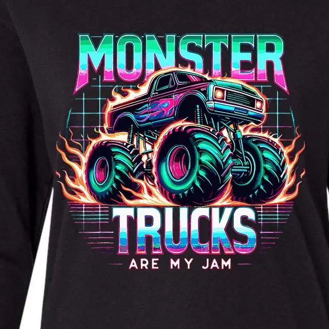 Monster Trucks Are My Jam Womens Cotton Relaxed Long Sleeve T-Shirt