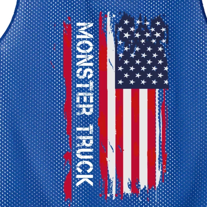 Monster Truck And Gift Mesh Reversible Basketball Jersey Tank