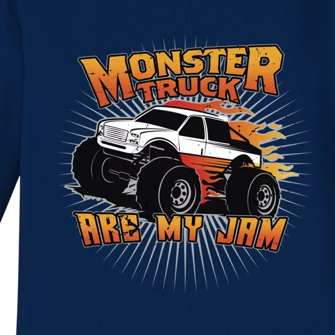 Monster Truck Are My Jam Gift Baby Long Sleeve Bodysuit