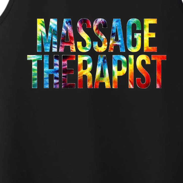 Massage Therapist Appreciation Day Tie Dye Women For Work Performance Tank