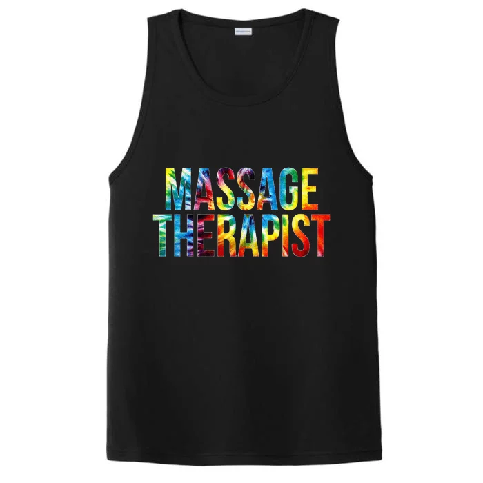 Massage Therapist Appreciation Day Tie Dye Women For Work Performance Tank