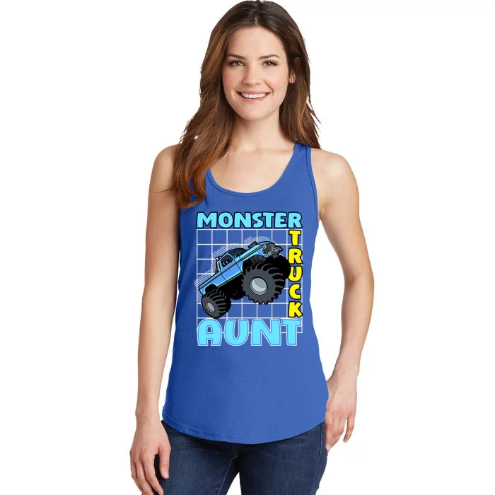 Monster Truck Aunt Monster Truck Family Fans Gift Ladies Essential Tank