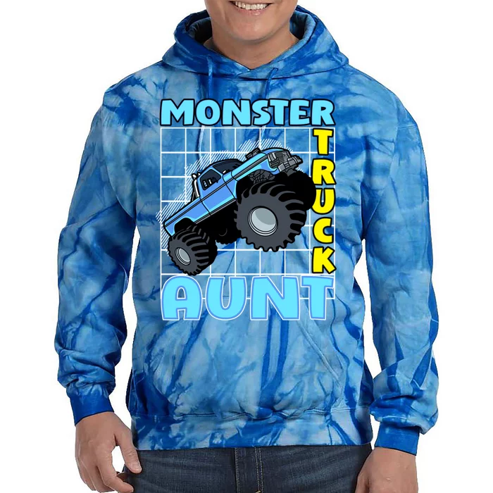 Monster Truck Aunt Monster Truck Family Fans Gift Tie Dye Hoodie