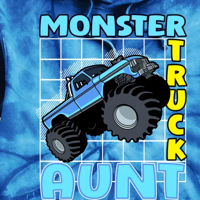 Monster Truck Aunt Monster Truck Family Fans Gift Tie Dye Hoodie