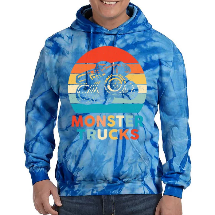 Monster Truck And Adults Cool Gift Tie Dye Hoodie