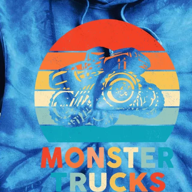 Monster Truck And Adults Cool Gift Tie Dye Hoodie