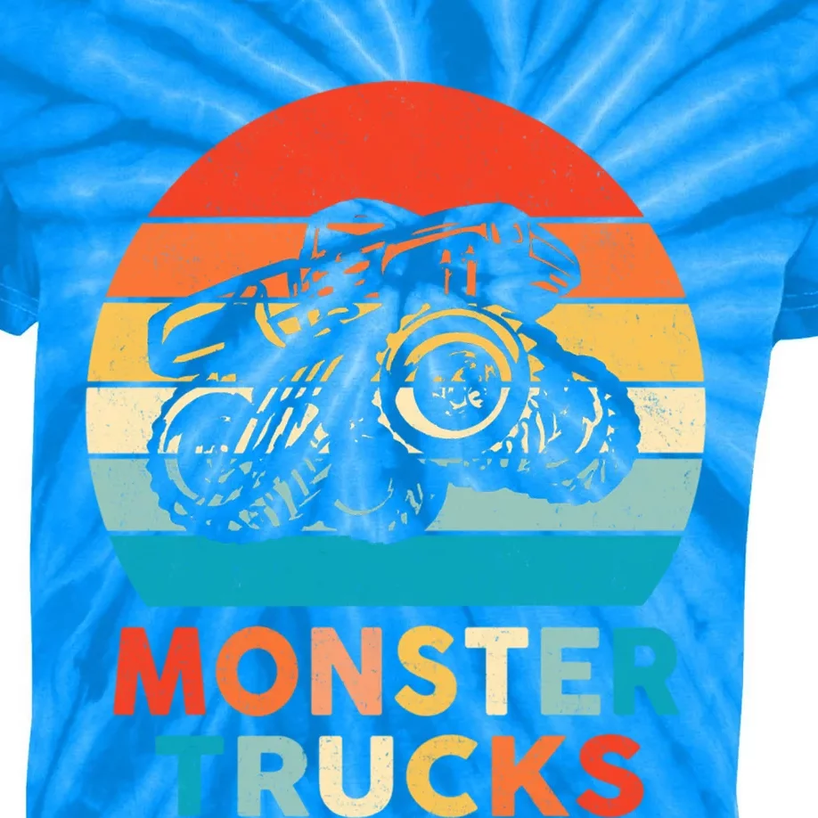 Monster Truck And Adults Cool Gift Kids Tie-Dye T-Shirt