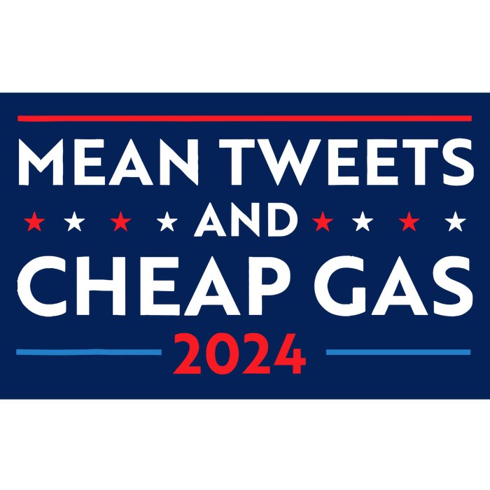 Mean Tweets And Cheap Gas Funny 2024 Pro Trump Bumper Sticker