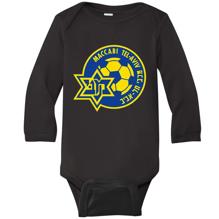 Maccabi Tel Aviv Sport Fc Football Club Israel Baby Long Sleeve Bodysuit