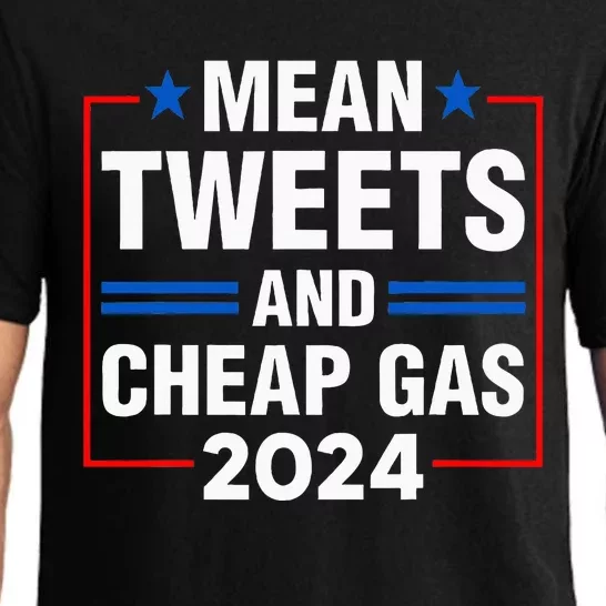 Mean Tweets And Cheap Gas Prices Meme 2024 Pro Trump Fan Pajama Set