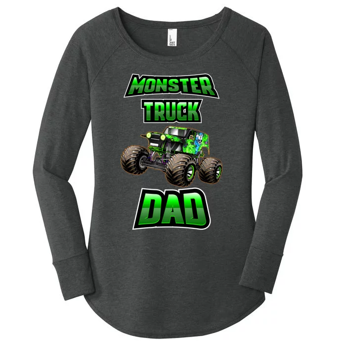 Monster Trucks Are My Jam Monster Truck Dad Women's Perfect Tri Tunic Long Sleeve Shirt