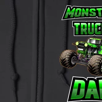 Monster Trucks Are My Jam Monster Truck Dad Full Zip Hoodie