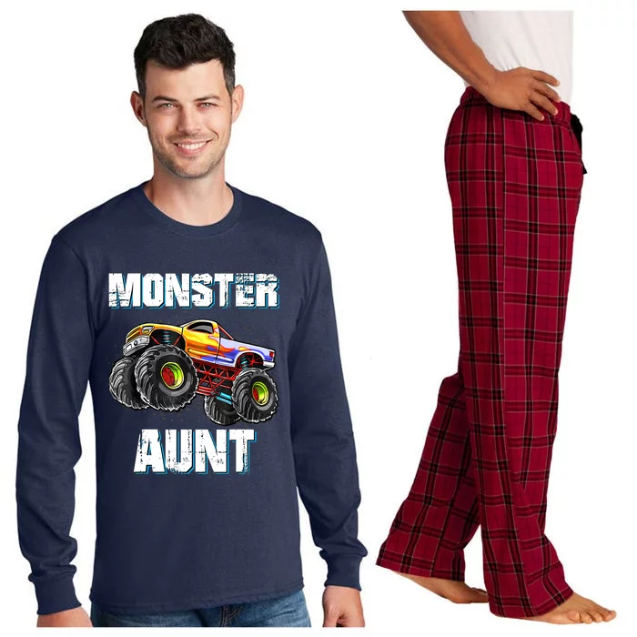 Monster Truck Aunt Long Sleeve Pajama Set