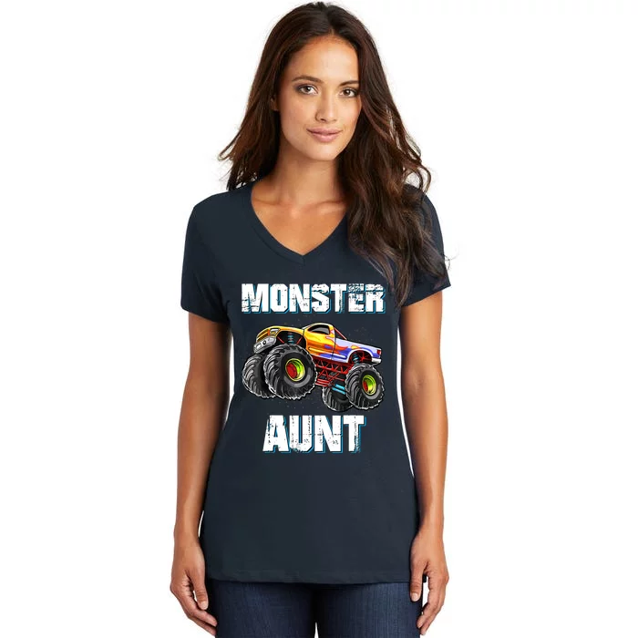 Monster Truck Aunt Women's V-Neck T-Shirt