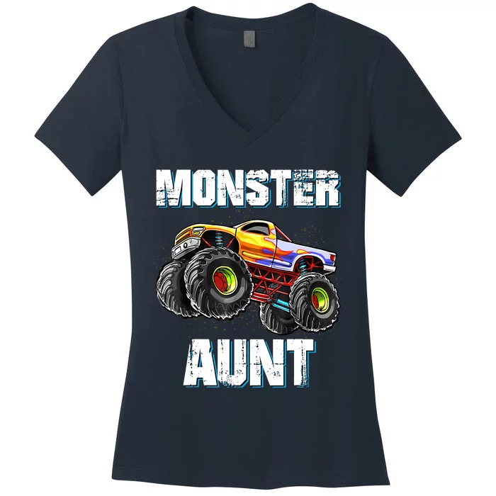 Monster Truck Aunt Women's V-Neck T-Shirt