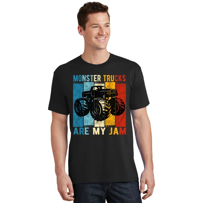 Monster Trucks Are My Jam Vintage Retro Monster Truck T-Shirt