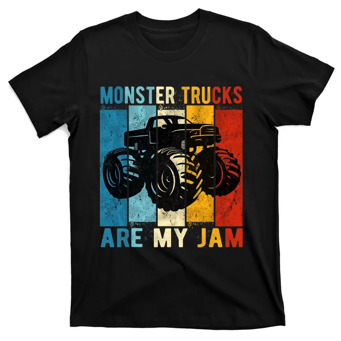 Monster Trucks Are My Jam Vintage Retro Monster Truck T-Shirt