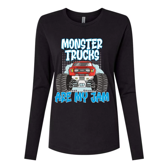 Monster Trucks Are My Jam Monster Truck Cute Gift Womens Cotton Relaxed Long Sleeve T-Shirt