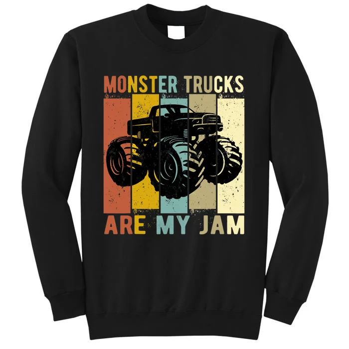 Monster Trucks Are My Jam Vintage Retro Monster Truck Sweatshirt